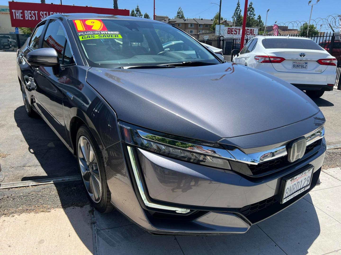 2019 DARK GRAY /BLACK Honda Clarity Touring Plug-In Hybrid (JHMZC5F32KC) with an 1.5L L4 DOHC 16V HYBRID engine, CVT transmission, located at 744 E Miner Ave, Stockton, CA, 95202, (209) 944-5770, 37.956863, -121.282082 - PLUS TAXES AND FEES - Photo#0